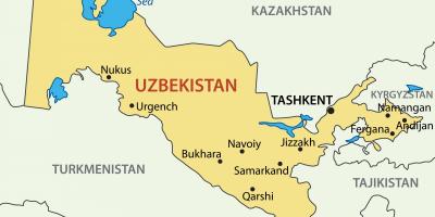 Kapitāla Uzbekistānas karte